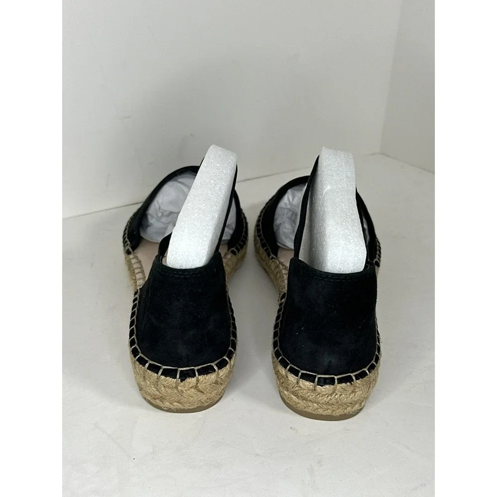 Steven by Steve Madden Women's Black Suede Casandra‎ Espadrille Flats Size 8